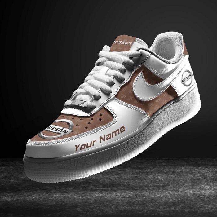 Nissan Brown Air Force 1 Sneakers AF1 Limited Shoes For Cars Fan LAF2296