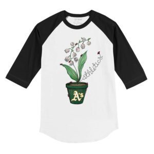 Oakland Athletics Ladybug 3/4 Black Sleeve Raglan Shirt