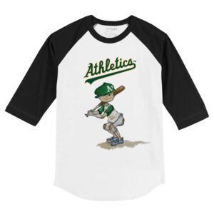 Oakland Athletics Slugger 3/4 Black Sleeve Raglan Shirt