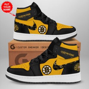 Personalized Boston Bruins Air Jordan 1 Sneaker JD1 Shoes For Fans GSS1080