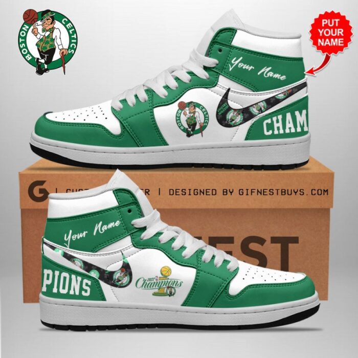 Personalized Boston Celtics Air Jordan 1 Sneaker JD1 Shoes For Fans GSS1081