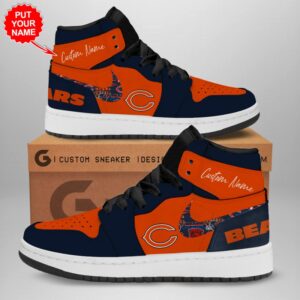Personalized Chicago Bears NFL Air Jordan 1 Sneaker JD1 Shoes For Fans GSS1084