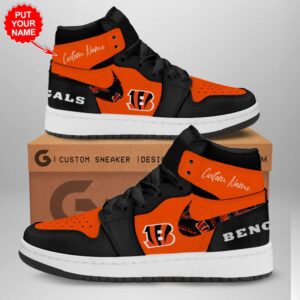 Personalized Cincinnati Bengals NFL Air Jordan 1 Sneaker JD1 Shoes For Fans GSS1086