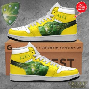 Personalized Cricket World Cup 2023 x Australia Air Jordan 1 Sneaker JD1 Shoes For Fans GSS1089