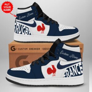 Personalized France x Rugby World Cup Air Jordan 1 Sneaker JD1 Shoes For Fans GSS1094