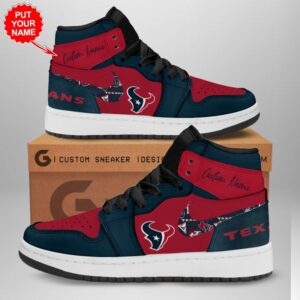 Personalized Houston Texans NFL Air Jordan 1 Sneaker JD1 Shoes For Fans GSS1097