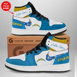 Personalized Los Angeles Chargers NFL Air Jordan 1 Sneaker JD1 Shoes For Fans GSS1104