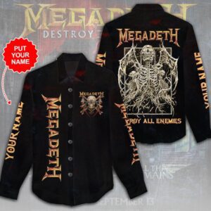 Personalized Megadeth Band Women Casual Shirt 3D Linen Shirt GWS1149