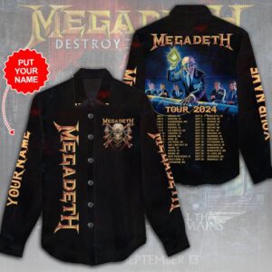 Personalized Megadeth Band Women Casual Shirt 3D Linen Shirt GWS1151