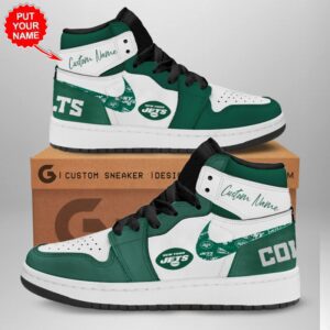 Personalized New York Jets NFL Air Jordan 1 Sneaker JD1 Shoes For Fans GSS1115