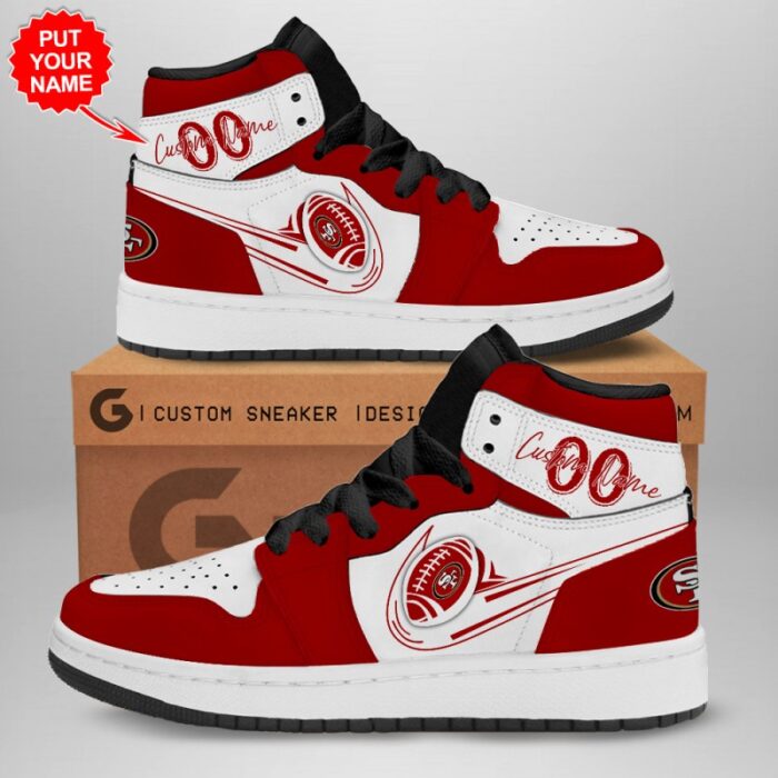 Personalized San Francisco 49ers NFL Air Jordan 1 Sneaker JD1 Shoes For Fans GSS1120