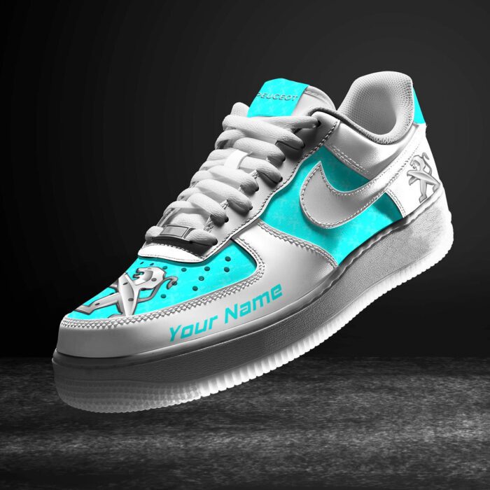 Peugeot Cyan Air Force 1 Sneakers AF1 Limited Shoes For Cars Fan LAF2318