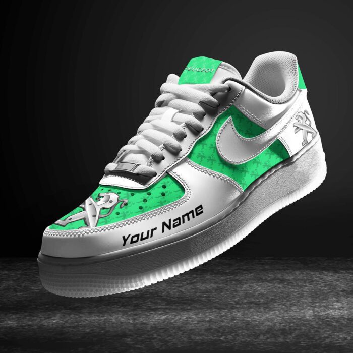 Peugeot Light Green Air Force 1 Sneakers AF1 Limited Shoes For Cars Fan LAF2312