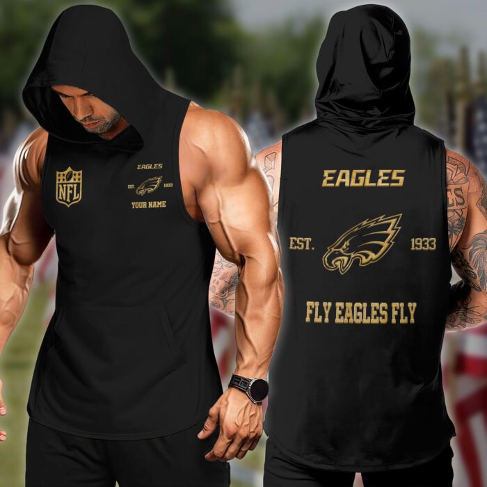 Philadelphia Eagles NFL Hoodie Tanktop Custom Your Name WHT1024