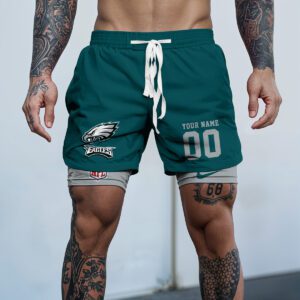 Philadelphia Eagles NFL New Personalized Double Layer Shorts WDS1025