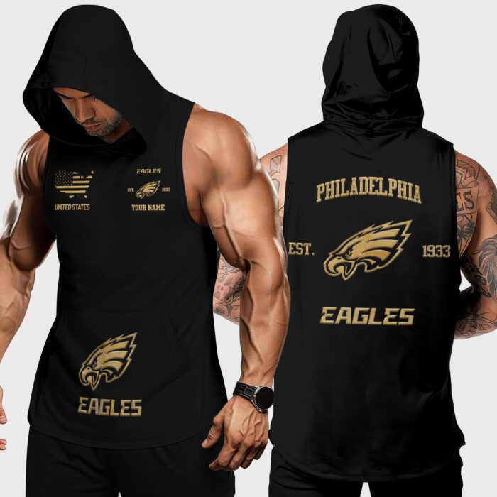 Philadelphia Eagles NFL Personalized Workout Hoodie Tank Tops WHT1248