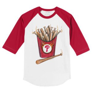 Philadelphia Phillies Hot Bats 3/4 Red Sleeve Raglan Shirt