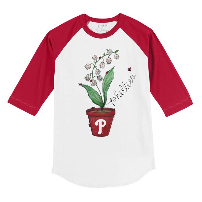 Philadelphia Phillies Ladybug 3/4 Red Sleeve Raglan Shirt