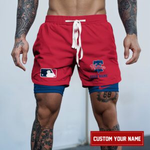Philadelphia Phillies MLB Personalized Double Layer Shorts WDS1148