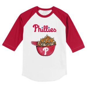 Philadelphia Phillies Nacho Helmet 3/4 Red Sleeve Raglan Shirt