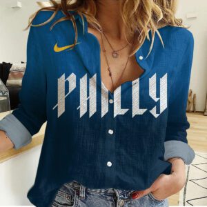 Philadelphia Phillies Women Casual Shirt Linen Shirt GWS1079