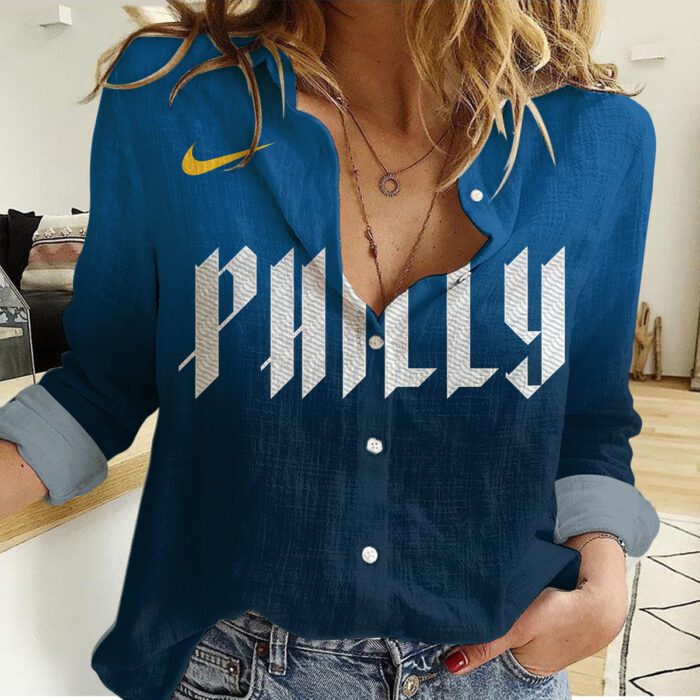 Philadelphia Phillies Women Casual Shirt Linen Shirt GWS1079