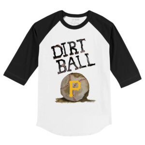 Pittsburgh Pirates Dirt Ball 3/4 Black Sleeve Raglan Shirt