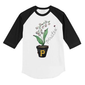 Pittsburgh Pirates Ladybug 3/4 Black Sleeve Raglan Shirt