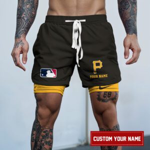 Pittsburgh Pirates MLB Personalized Double Layer Shorts WDS1149