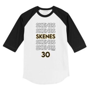 Pittsburgh Pirates Paul Skenes Stacked 3/4 Black Sleeve Raglan Shirt