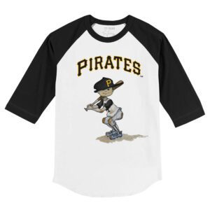Pittsburgh Pirates Slugger 3/4 Black Sleeve Raglan Shirt