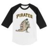 Pittsburgh Pirates Stega 3/4 Black Sleeve Raglan Shirt