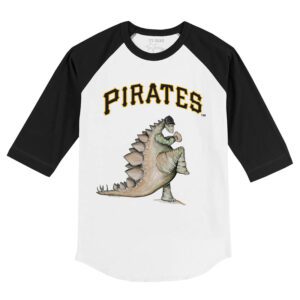 Pittsburgh Pirates Stega 3/4 Black Sleeve Raglan Shirt