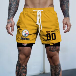 Pittsburgh Steelers NFL New Personalized Double Layer Shorts WDS1026