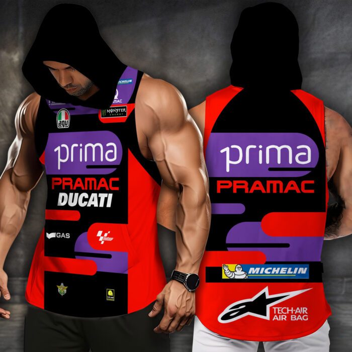 Prima Pramac Racing Men Workout Hoodie Tank Tops WHT1544