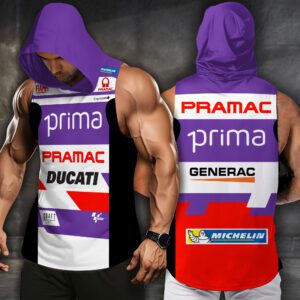 Prima Pramac Racing Men Workout Hoodie Tank Tops WHT1549