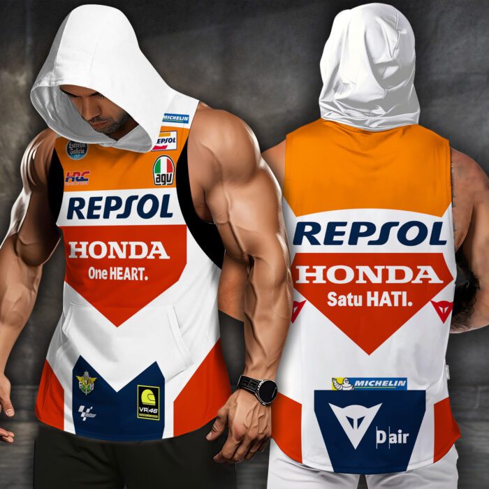 Repsol Honda team Men Workout Hoodie Tank Tops WHT1542