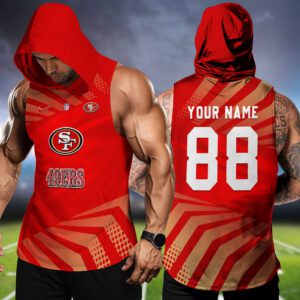 San Francisco 49ers NFL Hoodie Tank Top Workout Outfit WHT1215