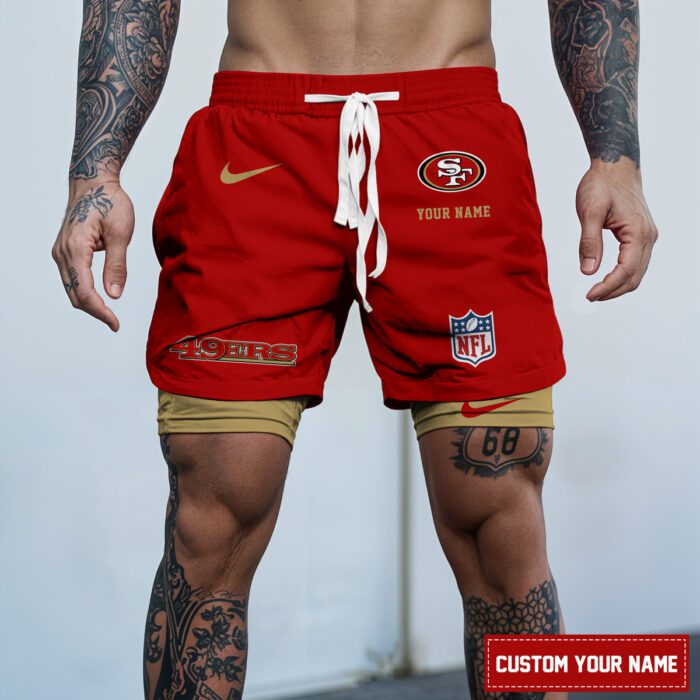 San Francisco 49ers NFL Personalized Double Layer Shorts For Fans WDS1091