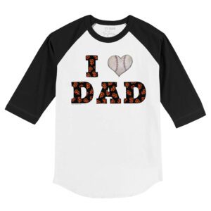 San Francisco Giants I Love Dad 3/4 Black Sleeve Raglan Shirt