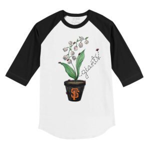 San Francisco Giants Ladybug 3/4 Black Sleeve Raglan Shirt