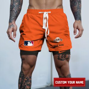 San Francisco Giants MLB Personalized Double Layer Shorts WDS1155