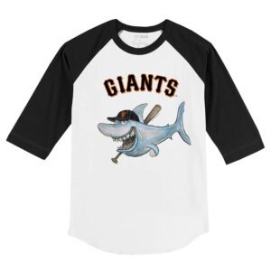 San Francisco Giants Shark 3/4 Black Sleeve Raglan Shirt