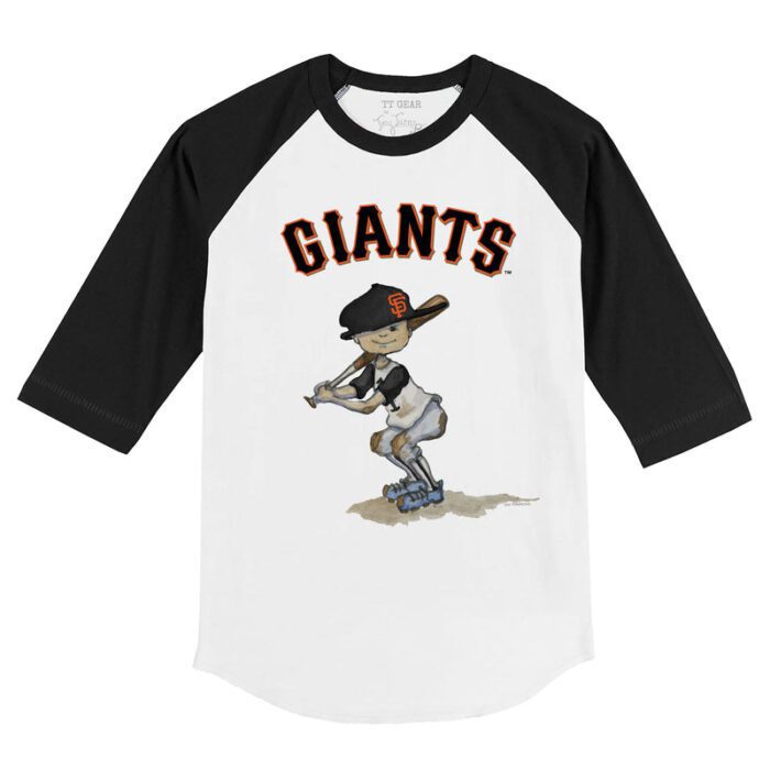 San Francisco Giants Slugger 3/4 Black Sleeve Raglan Shirt
