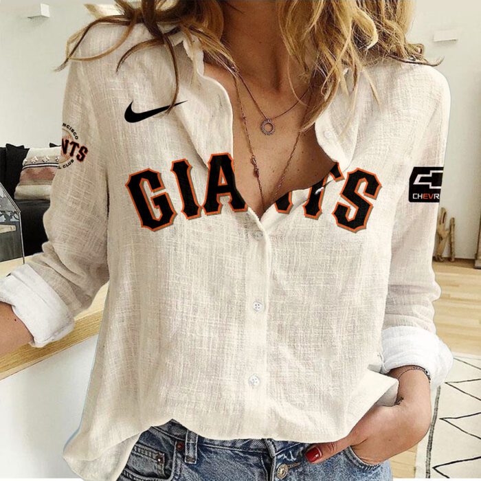 San Francisco Giants Women Casual Shirt Linen Shirt GWS1107