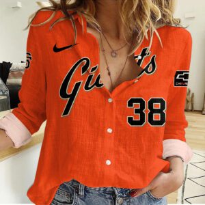 San Francisco Giants Women Casual Shirt Linen Shirt GWS1109