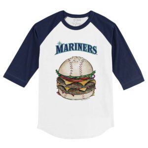 Seattle Mariners Burger 3/4 Navy Sleeve Raglan Shirt