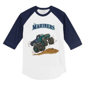 Seattle Mariners Monster Truck 3/4 Navy Blue Sleeve Raglan Shirt
