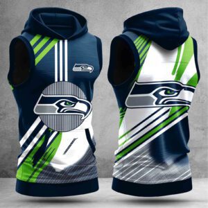 Seattle Seahawks Men Workout Hoodie Tank Tops WHT1553