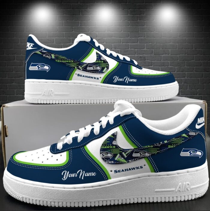 Seattle Seahawks Personalized Air Force 1 Shoes AF1 Limited Sneakers Custom Name WAF10320